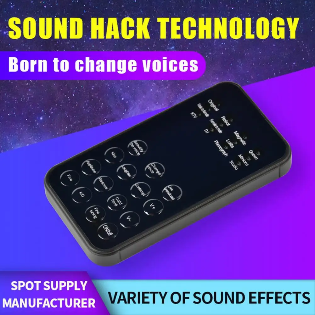 Voice Changer Device Widely Compatible Voice Modulator Changer Microphone Mini Sound Card