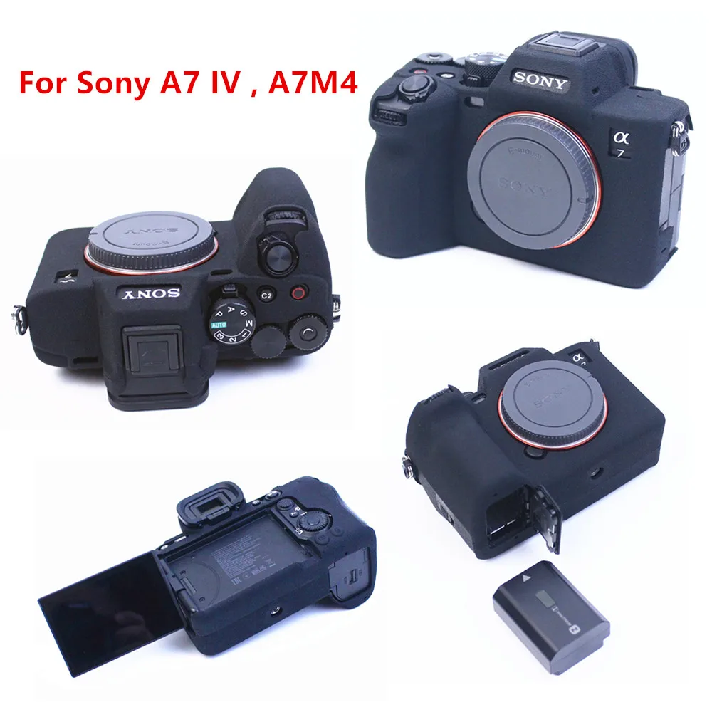 Silicone armor skin case cover camera bag for Sony A7M4 A7IV A7C ZV-1 ZV1 A7S A7R A7 IV III II A7III A7M3 A7RM4 A7M2 A9II A9M2