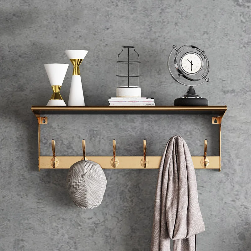 

Wall Coat Rack Clothes Stand Dressing Room System Decorative Wall Shelf Storag Hanging Bedroom Furniture Perchero Bathroom Rack