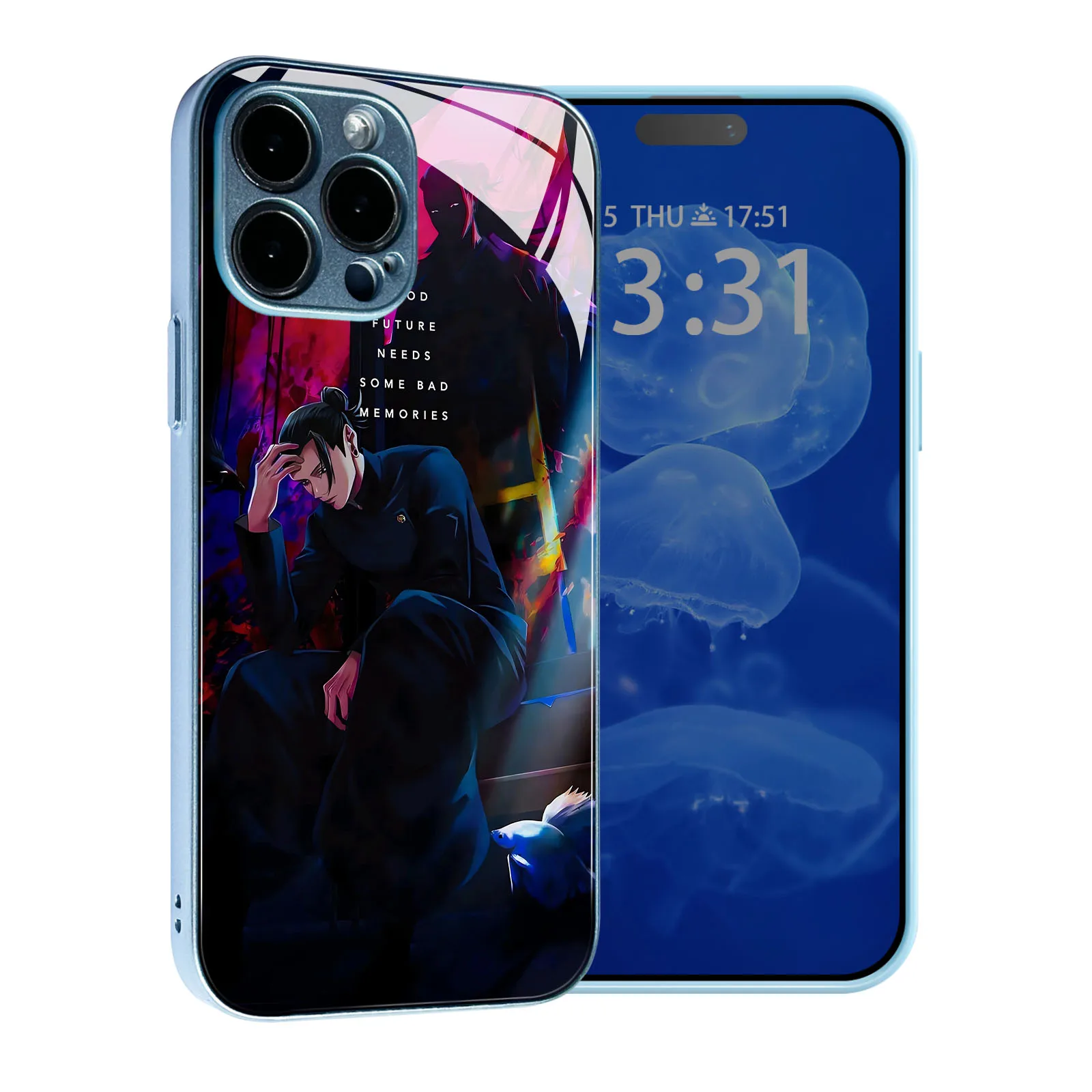Geto-Anime Blue Tpu Vetro Temperato Suguru Colori Custodia Per Telefono Manga Per Iphone 15 14 11 Pro Max 7 8 14 15 Plus 12 13 Mini Xr Xs