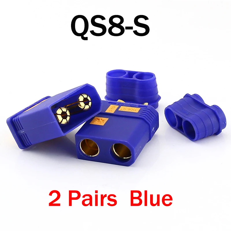 Connettori LiPo NHX QS8-S Femmina Antiscintilla (2 Pezzi) - Per Modellismo RC Scala Grande, Nuovo, Spedizione Gratuita USA
