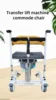 Elderly Patient Bed-Ridden Adjustable Nursing Transport Moving Hydraulic Transfer Lifter Lifting Commode Chair with Toliet 4