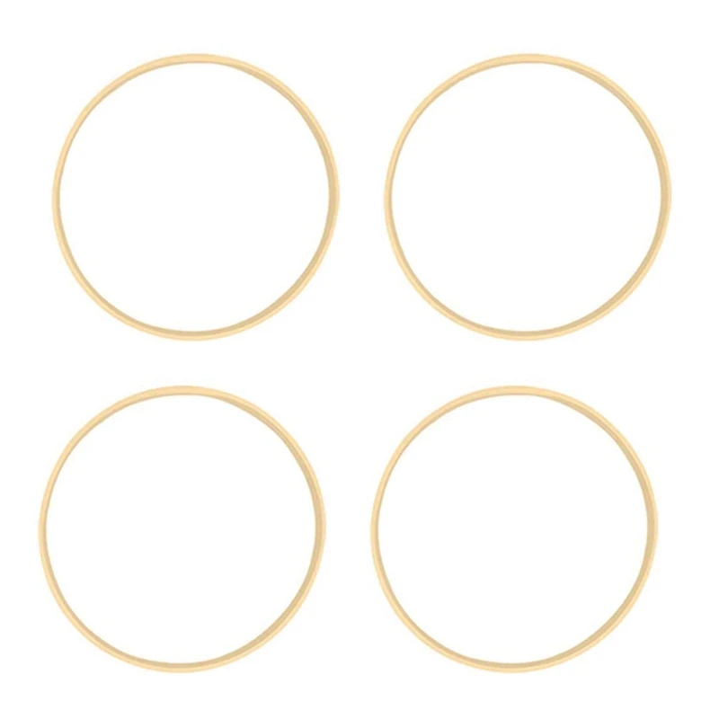 

HOT-4X Dream Bamboo Rings,Wooden Circle Round Catcher DIY Hoop For Flower Wreath House Garden Plant Decor Basket 26Cm