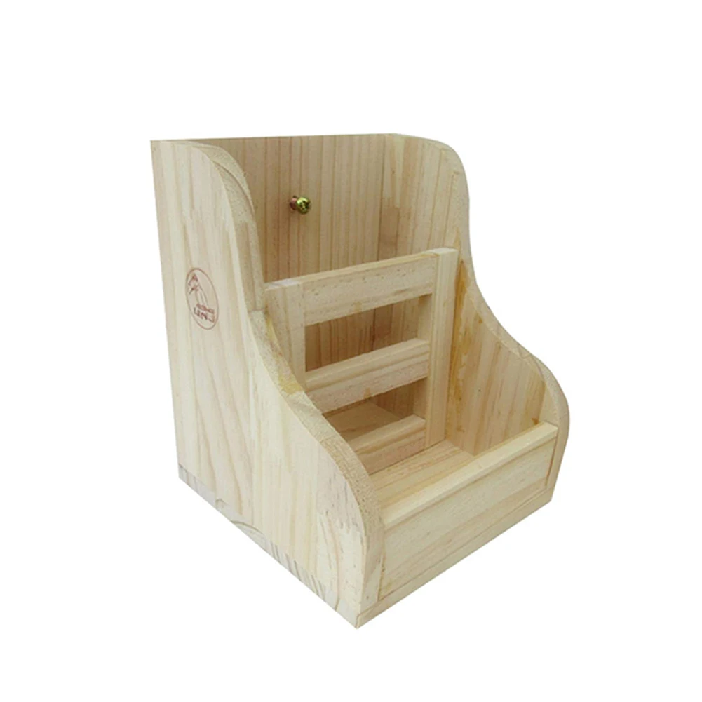 Wooden Rabbit Hay Feeder Box Portable Bowlsfeeder For Small Animals Hedgehog Chinchilla Guinea Pig Hamster Small Pet Supplies