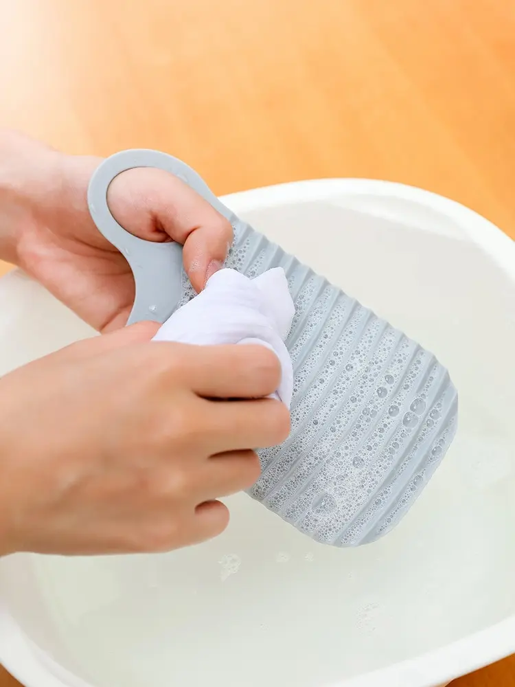 Travel Portable Thick Mini Washboard Non Slip Laundry Accessories Board Wash Kids Household Washboard Cleaning Supplies