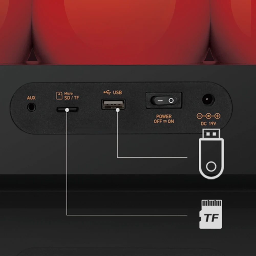 T20 Tube Amplifier Bluetooth Speakers 50W Super Bass Boom Box Wireless Stereo Subwoofer with Remote Control