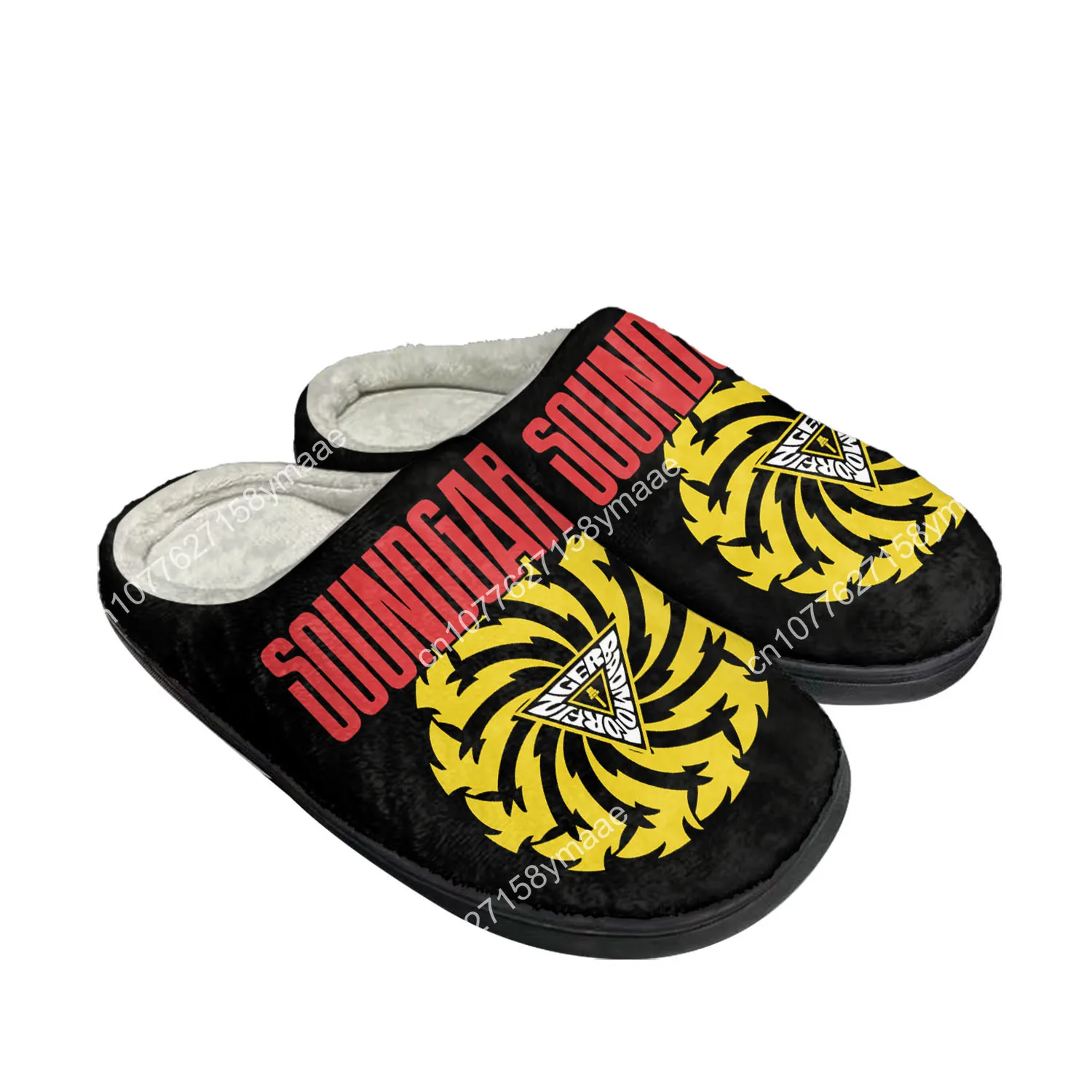 Soundgarden Rock Band Home Cotton Slippers Mens Womens Plush Bedroom Keep Warm Shoes Thermal Indoor Slipper Customized Shoe