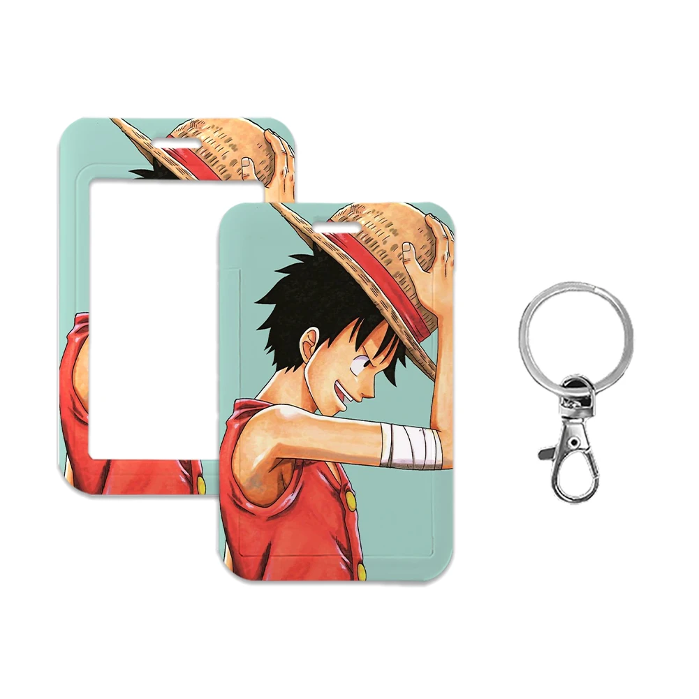 One Piece Lanyards Keychain Animated Cute Badge Holder ID Credit Card Pass Hang Rope Lanyard for Keys Accessories Gifts 3