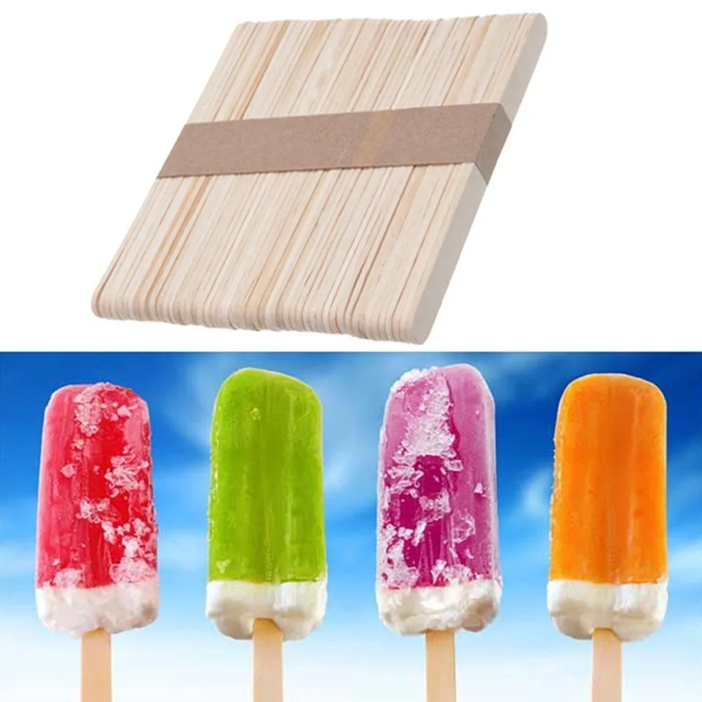 Ice Cream Bag 100pcs Ice Cream Bags Popsicle Stick Cube Maker Tools Mold Special-Purpose Wooden Craft cream packaging bag