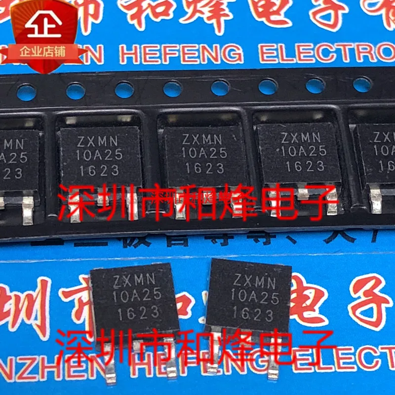 10PCS ZXMN10A25  TO-252 100V 6.4A   100% new and original