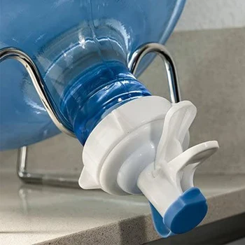 Plastic Small Portable Water Dispenser Eco-friendly Camping Home Inverted Water Valve Spigot Faucet Reusable with Dust Cover 1