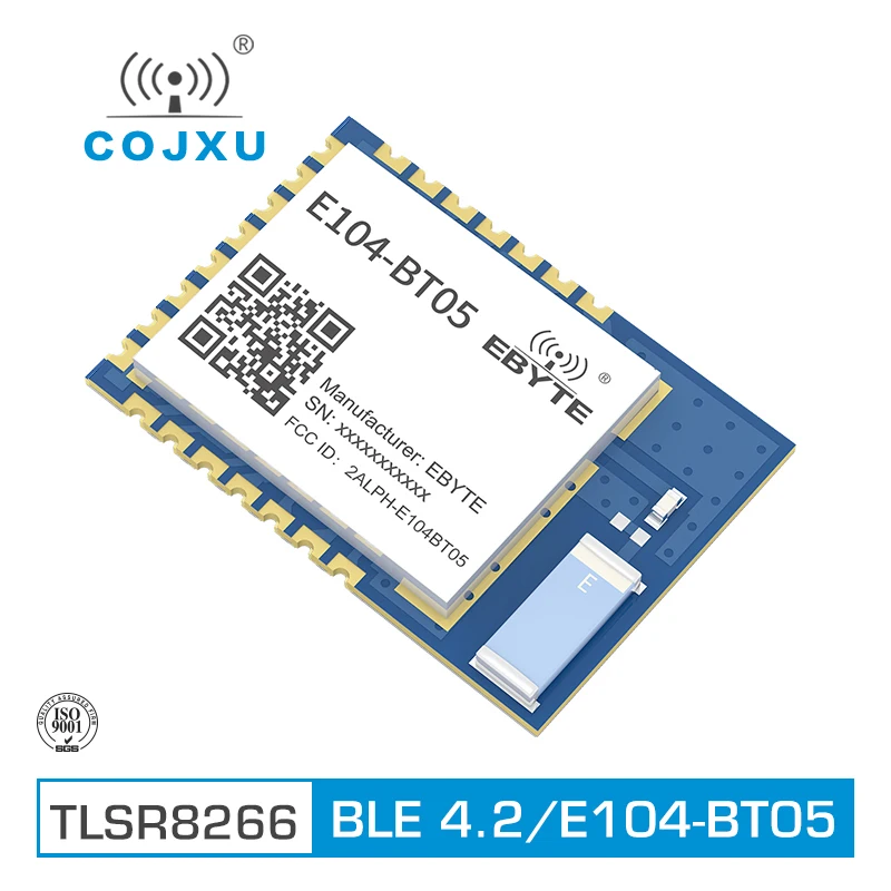 

Беспроводной модуль TLSR8266 Bluetooth 2,4 ГГц 8 дБм ebyte E104-BT05 SMD IO порт последовательной передачи данных прозрачная антенна PCB