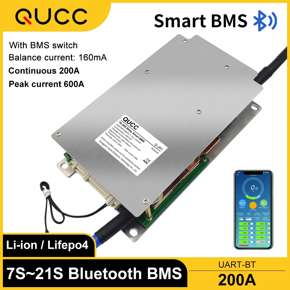Qucc Smart BMS Relay Contactor 7S 8S 10S 12S 13S 14S 15S 16S 17S 20S ...