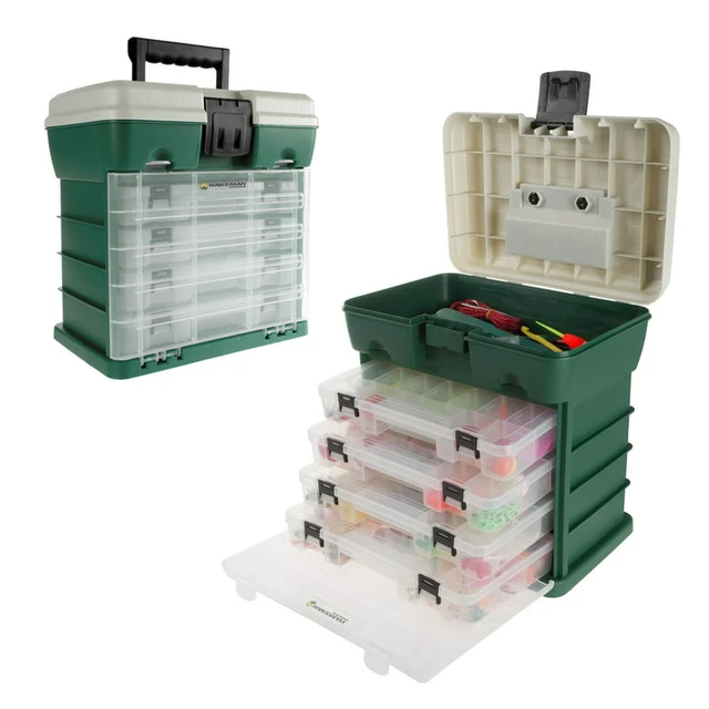 4-Drawer Tackle Box Organizer for Fishing and Crafts, Green - AliExpress