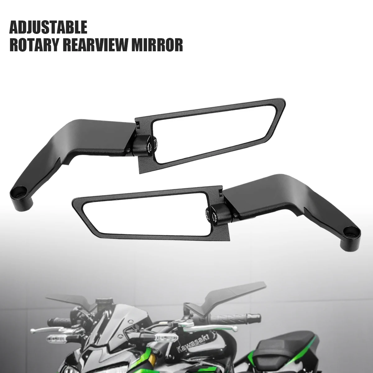 범용 조정 가능한 오토바이 윈드 윙 사이드 백미러, 야마하 MT07 KTM 250 DUKE 990 Ducati V4 가와사키 Z90 부품