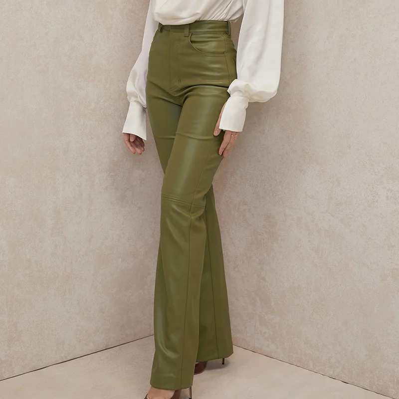 Women Hip Wrap Trousers High Waist 