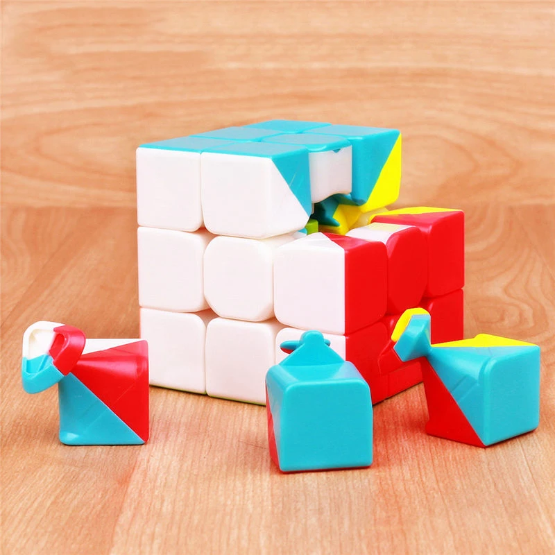 QY TOYS warrior s Magic Cube fidget toys stickerless speed 3x3 cube antistress cube Educational Puzzle Cubes Toys magico  cubos