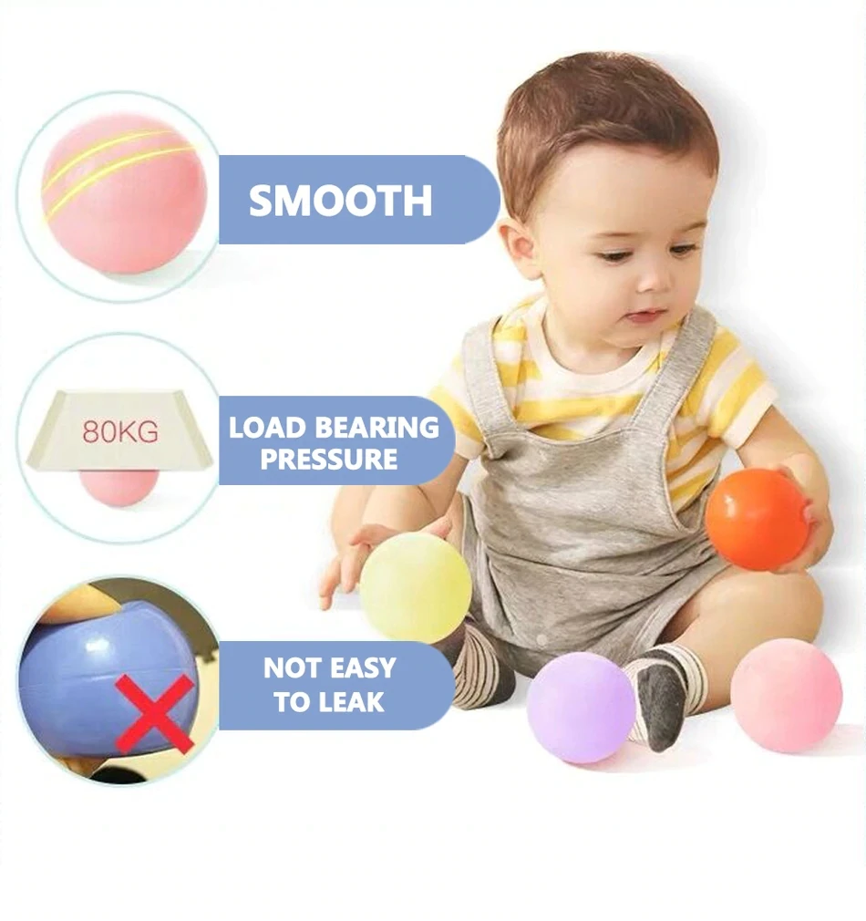Ball Pit Ball 5.5CM 100Pcs White Pearl White Baby Ocean Plastic Balls For Play House Tents Kids Outdoors Toys 5