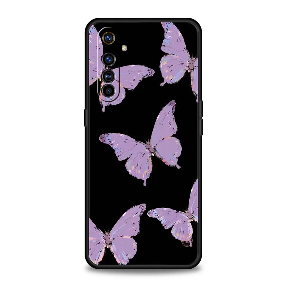 Butterfly Soft Silicone Black Phone Case Cover