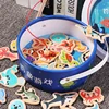 Wooden Montessori Catching Toys Funny Fine Motor Skill Fish Cognition Puzzle Toy Colorful Wooden Magnetic Fishing Game 5