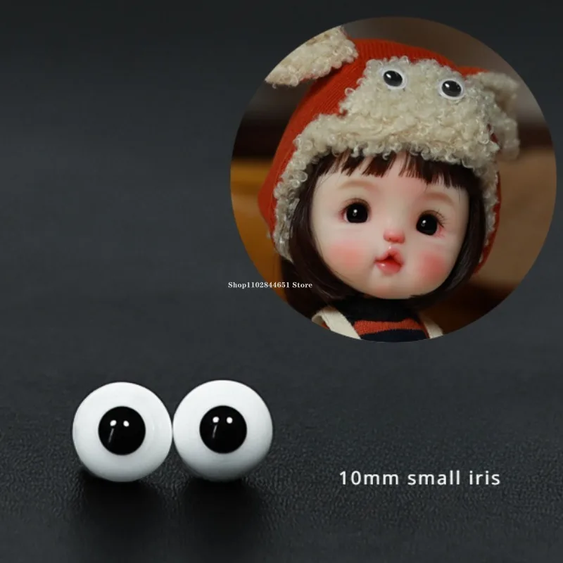 12/10/8/6MM Black Pearl Eyes Ob11 Baby Head Making Accessory