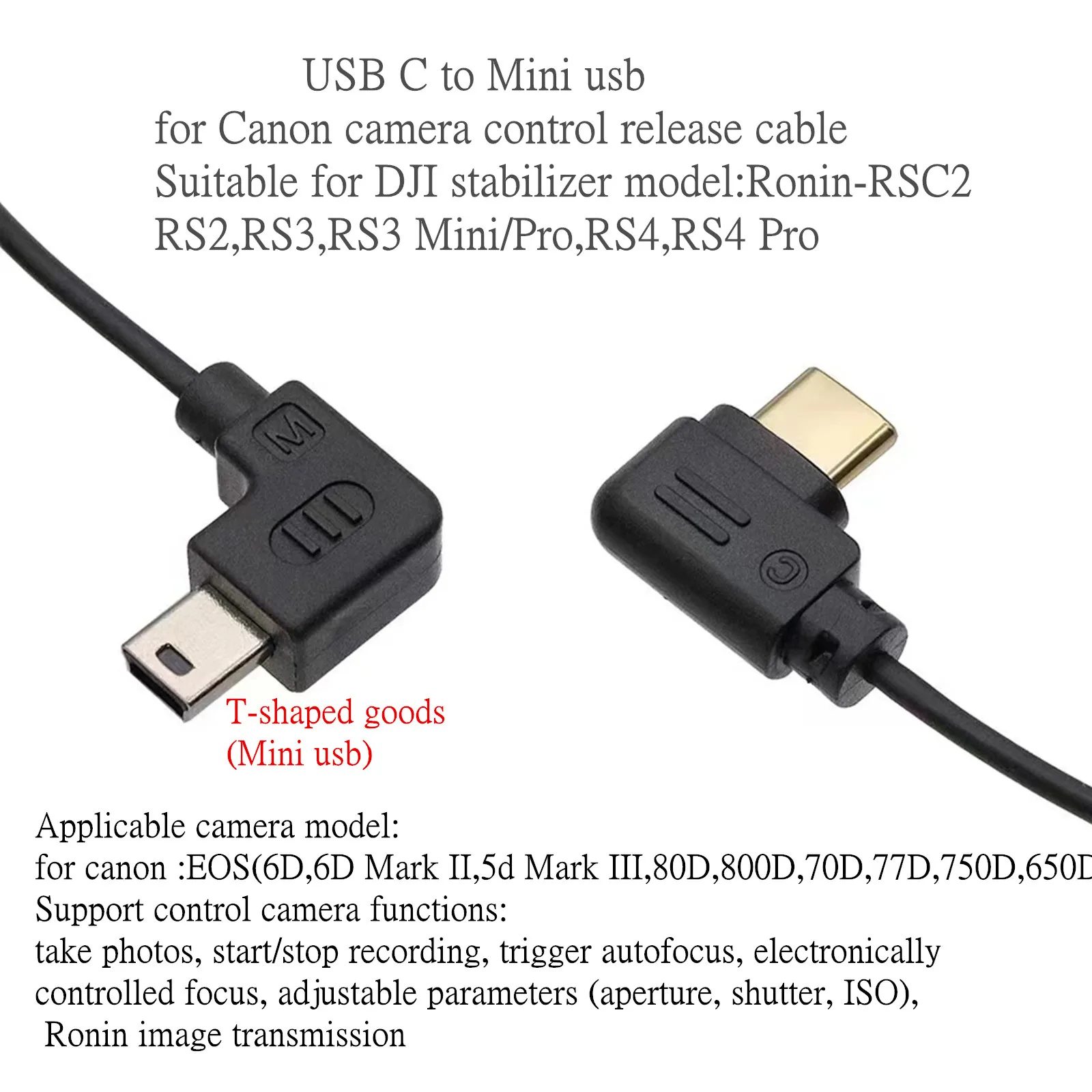 Usb C Ronin Sc Canon 80d For DJI Ronin RSC2,RS2,RS3,RS4