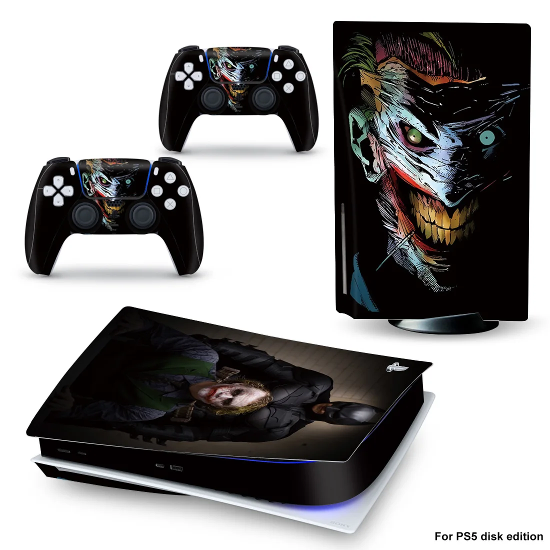 Marvel Vinyl Decal Skin Sticker Cover for PS5 Disk Skin Sticker Console and 2 DualShock Controllers Full Game Accessories 
