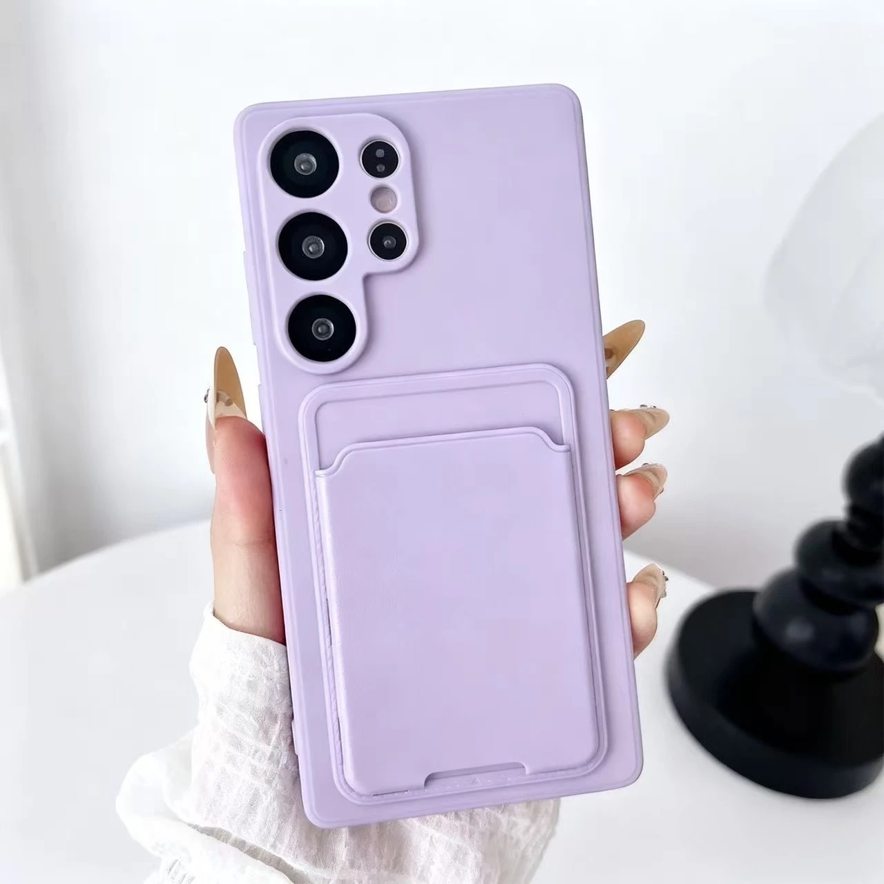 Candy Color Wallet Card Holder Phone Case - TPU Silicone Cover