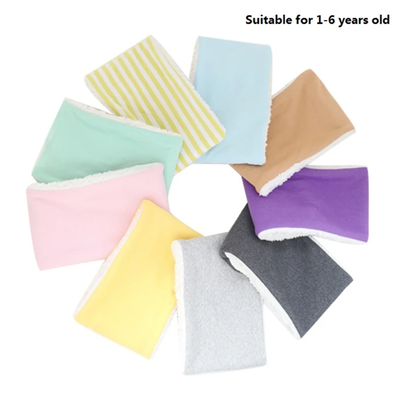 Autumn Winter Baby Scarf Solid Color Plush Scarves Neckerchief Children Thick Warm Neck Collar for Boys Girls baby scarf