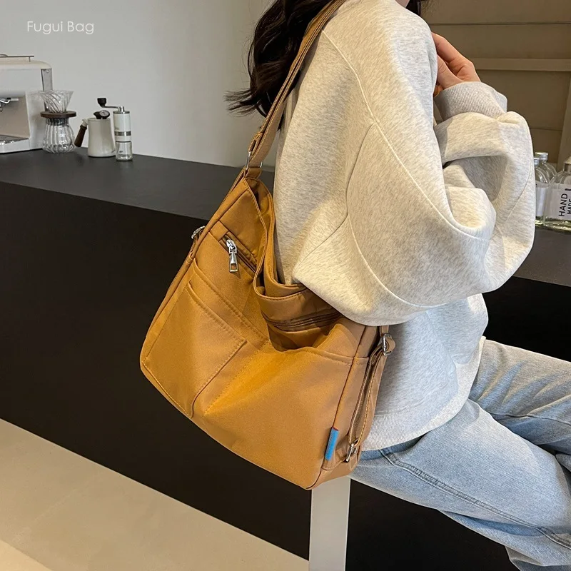 Women's Shoulder Bag Crossbody Tote Bag Simple and Solid Color Versatile Original Accommodation Large Capacity Commuting