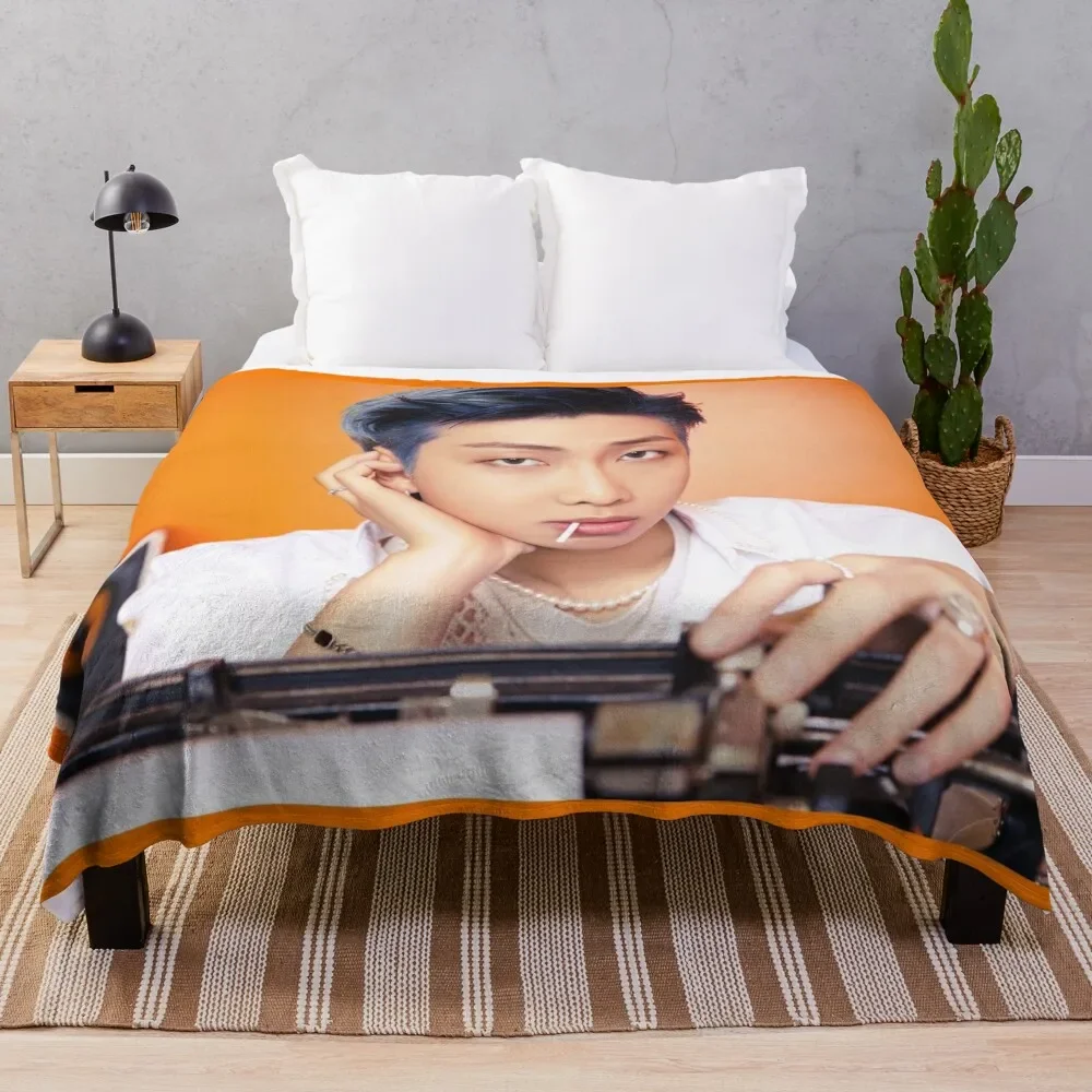 rm namjoon Throw Blanket Vintage Personalized Gift Soft Blankets