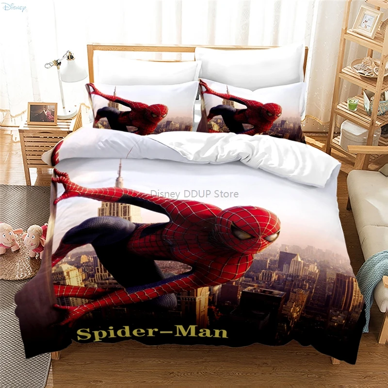 2022 Cute Cartoon Spider Man 3d Bedding Set Duvet Cover Sets with Pillowcase Twin Full Queen King Size for Boys Girls Kids Gifts 