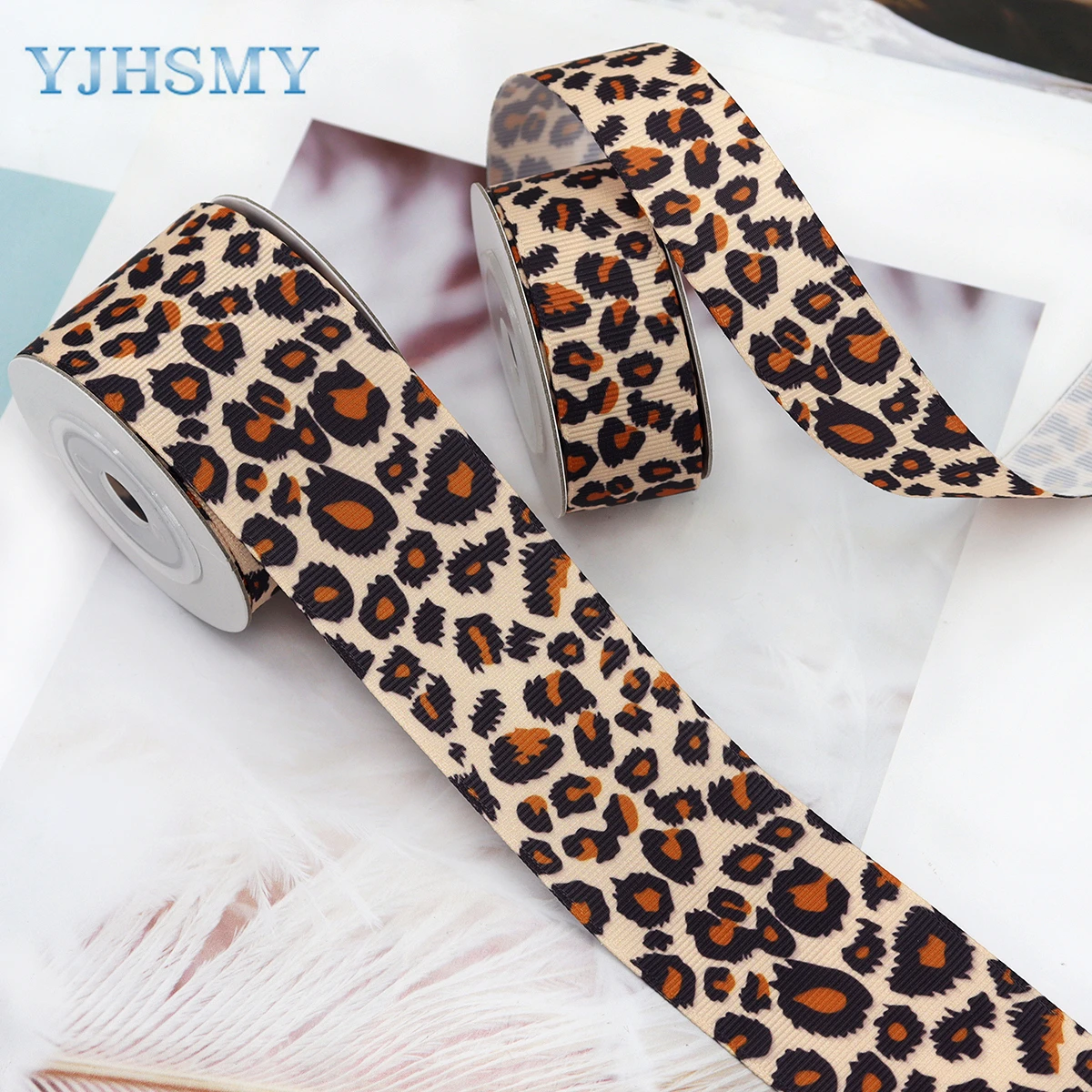 Leopard Grosgrain Ribbon for Box Wrapping DIY Crafts Wreaths Home Party Decor