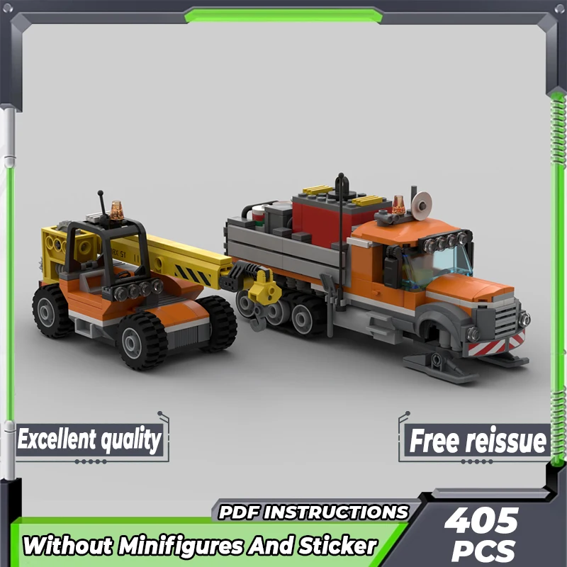 

City Car Model Moc Building Bricks Arctic Half-Track Telehandler Technology Modular Blocks Gift Christmas Toys DIY Sets Assembly