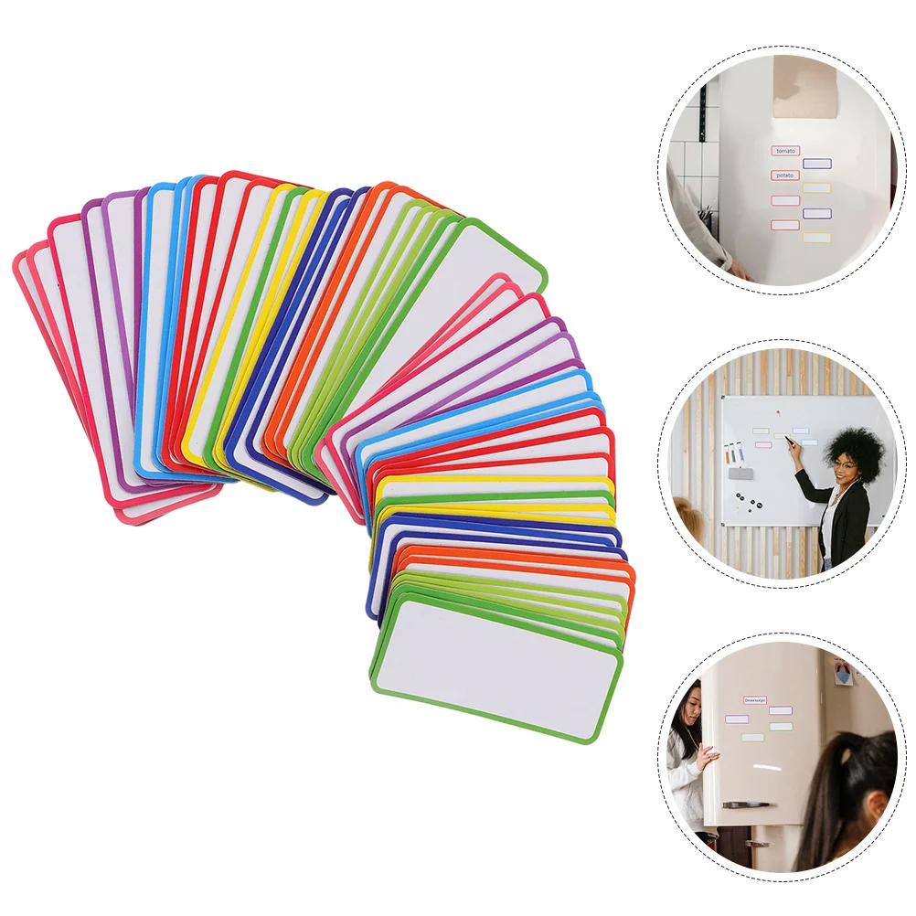 

Locker Magnetic Stickers Labels Whiteboard Refrigerator Magnets Erasable Card Name Tags Colored