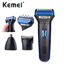 Kemei Multifunctional 3 In 1 Electric Foil Shaver Rechargeable Cordless Hair Clipper Beard Nose Hair Trimmer Razor Grooming Kit 1