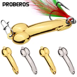 PRO BEROS Metal VIB Gold Silver Lure Sequins Bait Spoon Penis Fishing Lures 5/10/15/20/28/35/43/50g Artificial bait Tackle pesca