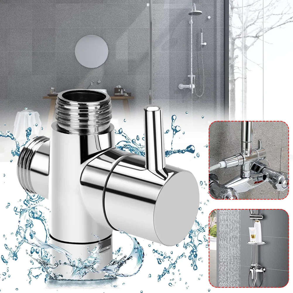 3 way Water Separator Shower Tee Adapter Adjustable Shower Head Diverter Valve Bathroom Accessories Replacement Part diverter valve,shower head diverter valve