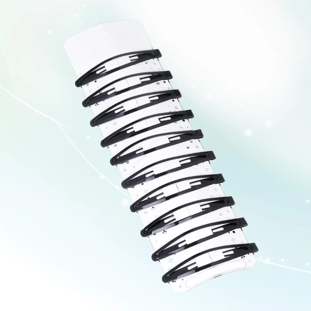 

10 Pcs Bangs Hair Clip Girls Snap Hairpins Black Barrettes Kids Fresh Clips Child