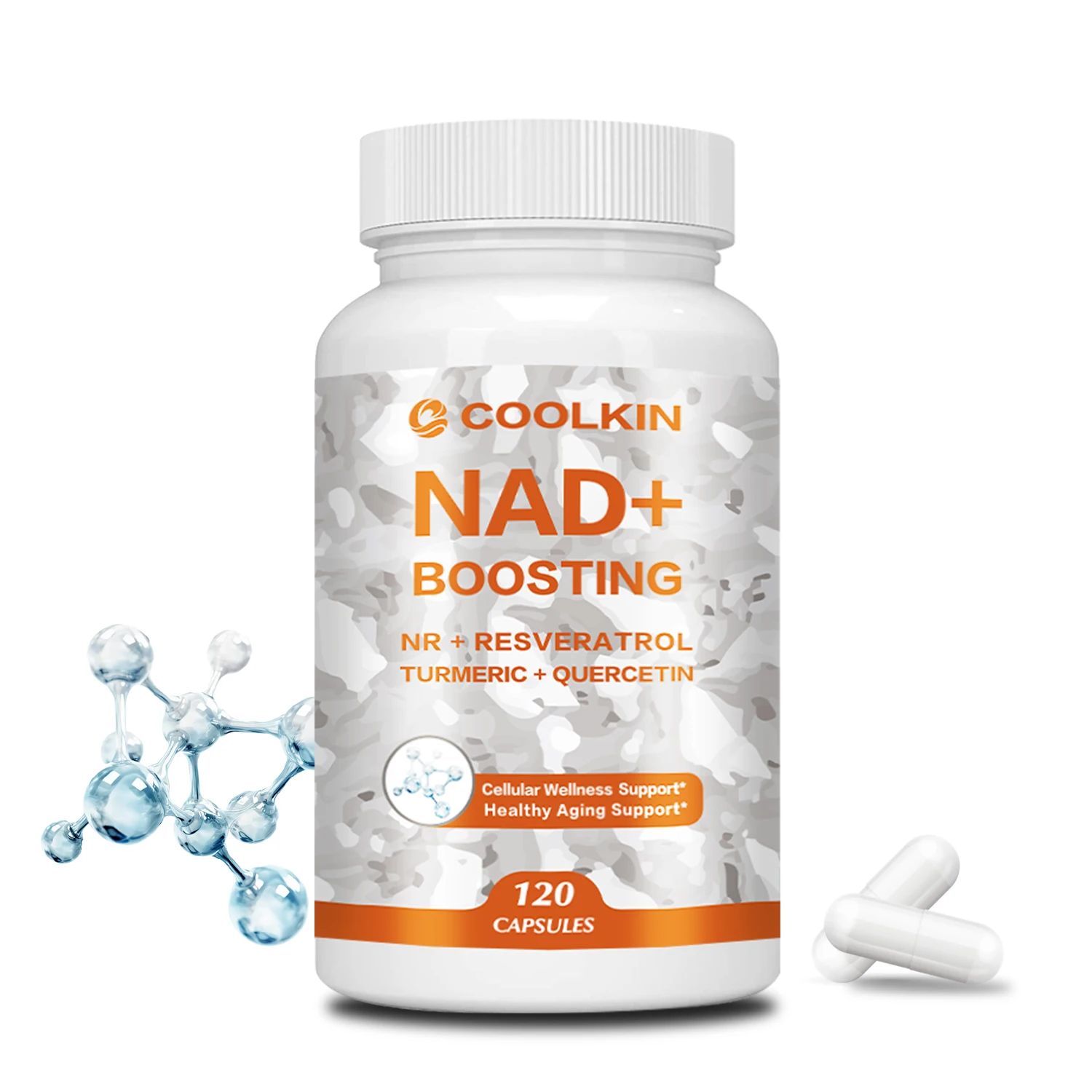NAD + Boosting-Cellular Energy & Repair, Healthy Aging with NR + Resveratrol Turmeric Quercetin