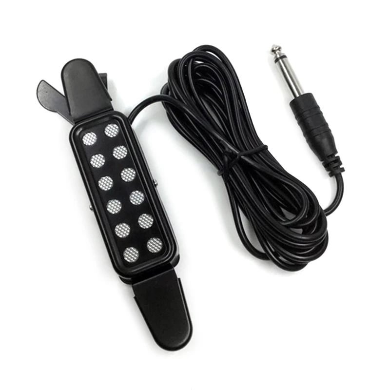 

12 Holes Acoustic Guitar Sound Hole Pickup Transducer Cable Low Noise