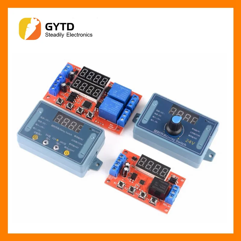 

DC 5V 12V 24V 10A Adjustable Time Delay Relay Module LED Digital Timming Relay Timer Delay Trigger Switch Timer Control Switch