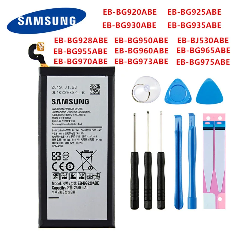 SAMSUNG Orginal  battery For Samsung Galaxy S6 S6 Edge/Plus  S7 S7 Edge S8 S8 Plus+ S9  S9 Plus  S10 S10E S10 Plus J5 Pro J7 Pro mobile battery pack Phone Batteries
