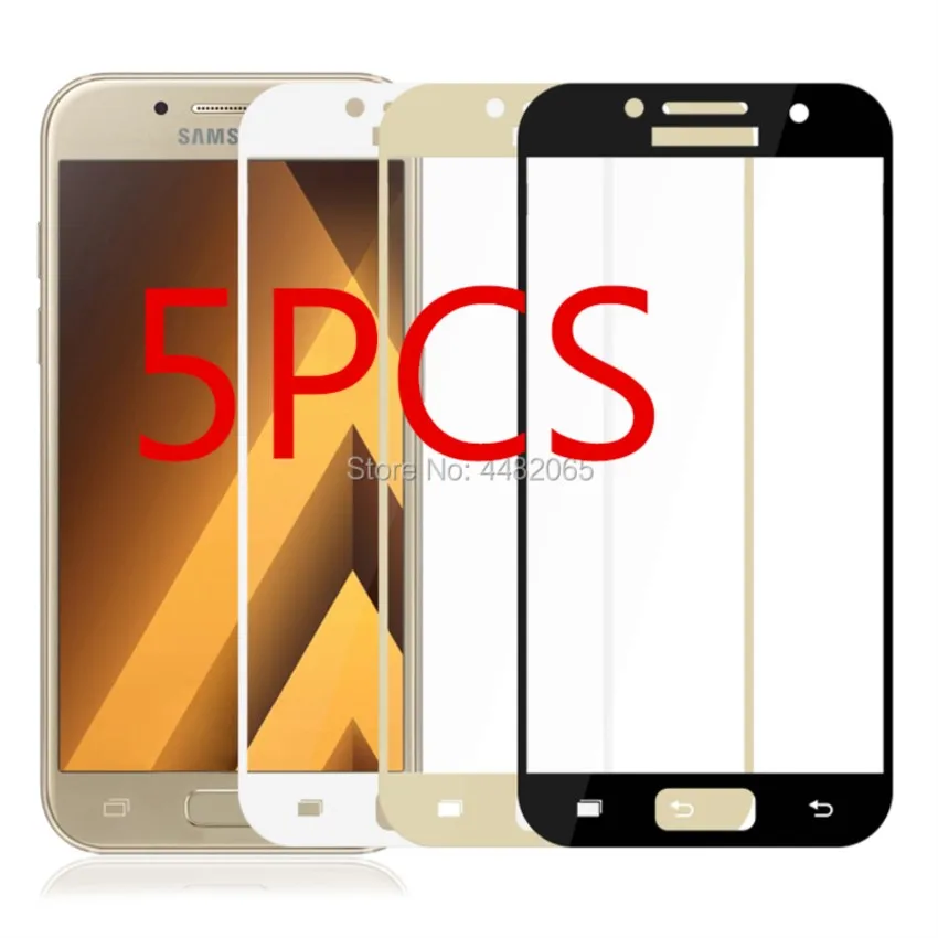 

5 шт., защитный экран для samsung galaxy a5 2017, закаленное стекло, 3d полное покрытие экрана, Защитная пленка для экрана a520f sm-a520f