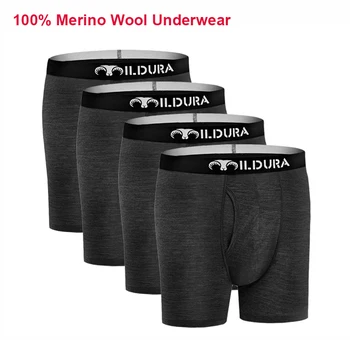 100% lana merino boxer slip uomo intimo lana merino boxer mutande uomo boxer slip traspirante morbido 180g 1