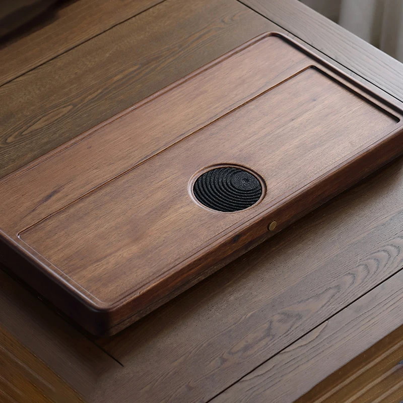 Vassoio Da Tè In Legno Kung Fu Valet Vassoio Da Tè Vintage Cinese Di Lusso Assorbente D'Acqua Vassoio Legno Accessori Per Ufficio Yy50Tt