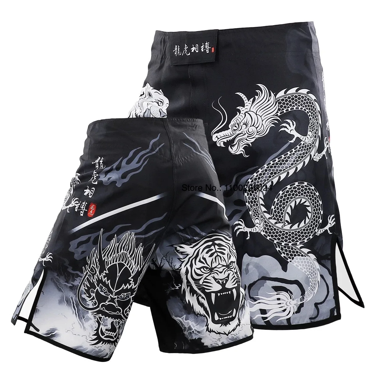 Skull Tiger Muay Thai MMA Shorts Boxing Sanda MMA Pants Men Fitness Training Shorts Snake Cheap Jujitsu Kickboxing Fight