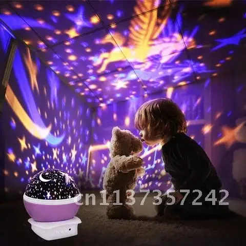 

Светодиодный проектор, звездная ночь, небо, луна, вращающаяся романтическая проекционная лампа для детей, детская спальня, подарки