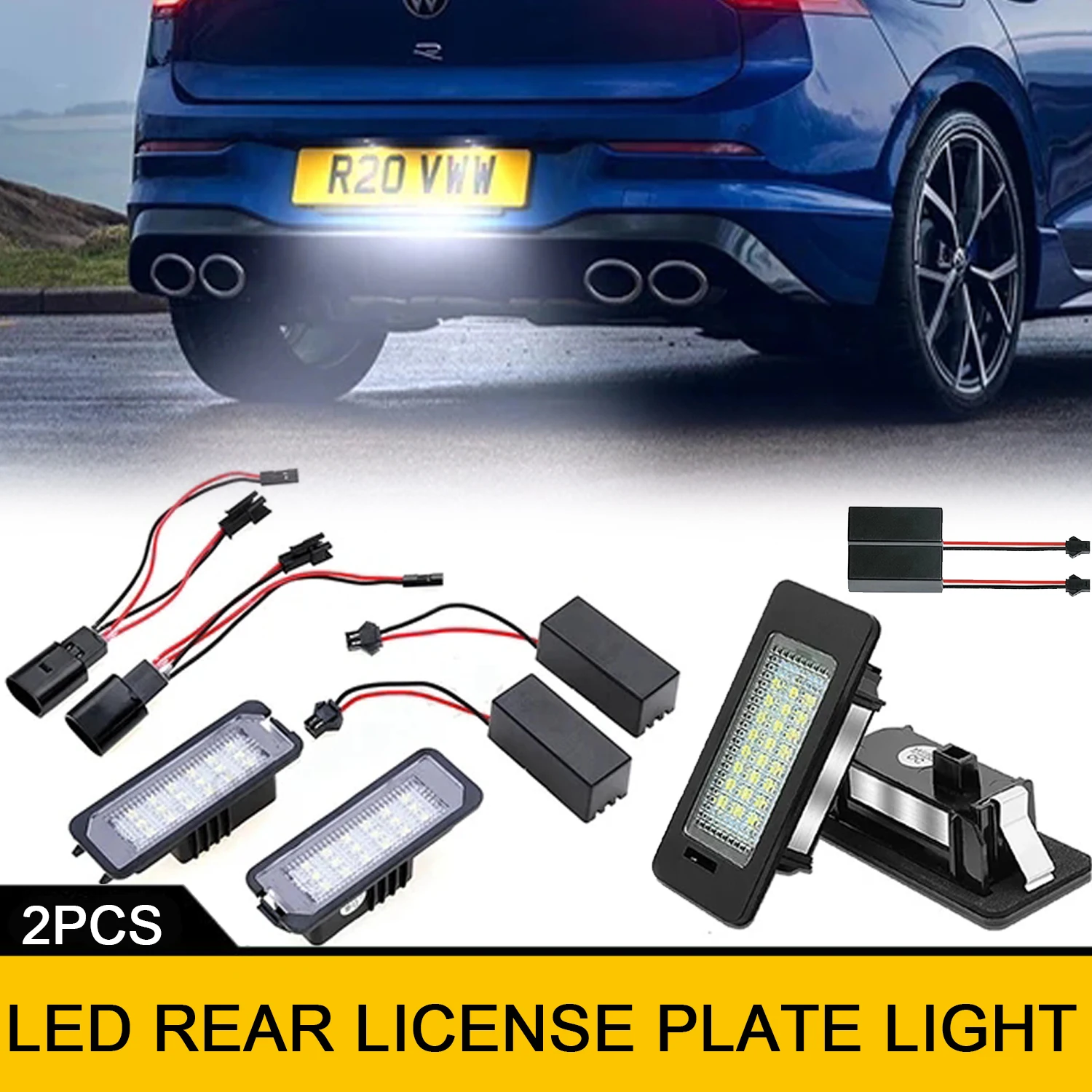 

2x Canbus светодиодный номерные знаки для Volkswagen Golf Jetta Lupo Multivan Polo Phaeton Passat Touran Tiguan Touareg T6 T-Cross