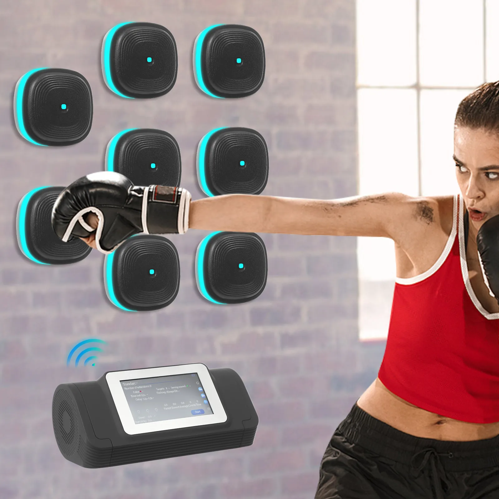 6/8 Boxing Target Workout Machine Music Split Boxing Machine Fitness Equipment Bluetooth 6 Colors For Home Exercise music boxing toys